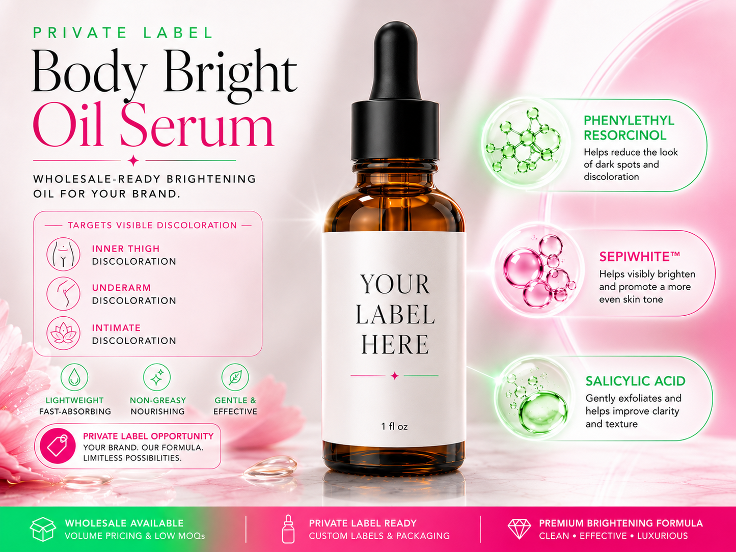 Body Bright Oil Serum: Private Label